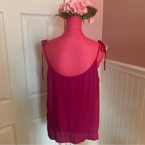 👗XXL June & Hudson Magenta Tank with Tie Spaghetti Straps - Picture 5 of 6